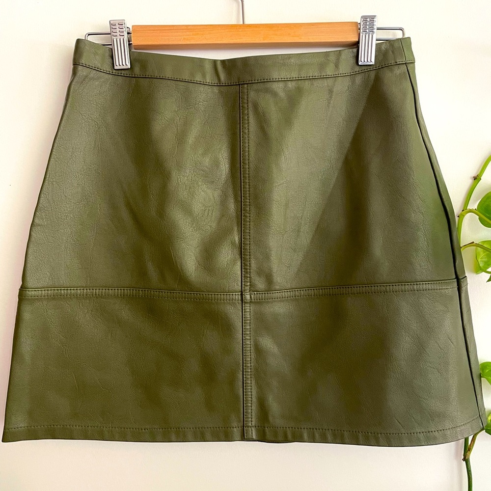 New Look Olive A-Line Skirt